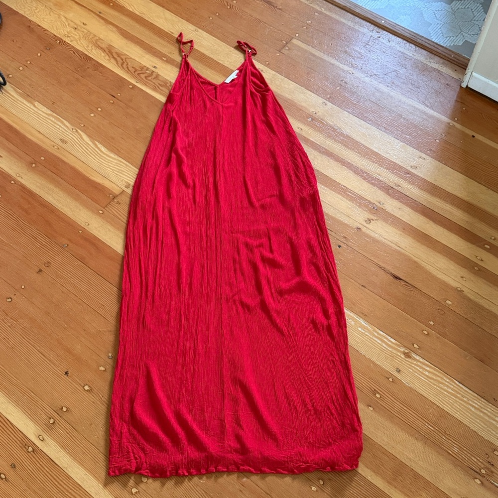 Lovestitch Gauzy Red Maxi‎ Dress M/L - Picture 6 of 9
